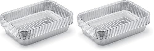 Weber 6415 Tropfschalen, 2er Pack (1x10 Stück), Silber