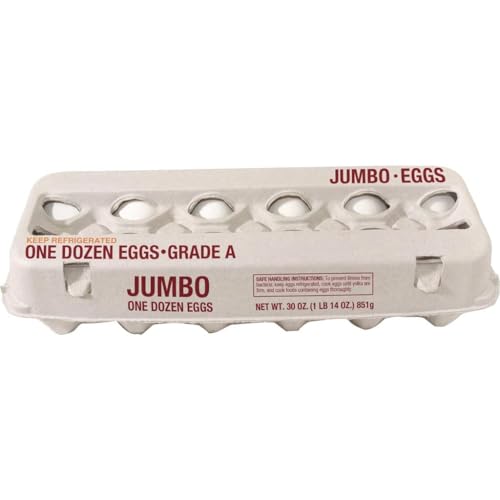 Totally Animal 12-Egg Grade A Jumbo Egg Cartons | 1 Dozen Capacity | Bulk Open Top Molded Paper Recycled Packaging (125 Pack)
