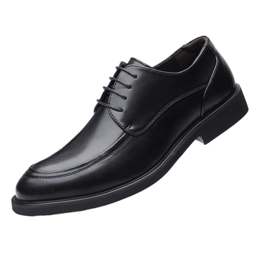 Mens Orthopedic Dress Oxford Shoes Genuine Leather Lace Up Round Toe Non Slip Rubber Sole Casual Formal Comfort Support