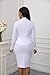 2 Piece Suit Skirt Set for Women's Business Formal Blazer Jacket and Pencil Skirts White 2XL
