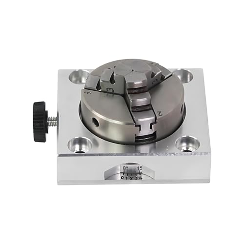 Mesa giratoria para fresadora, cabezal divisor pequeño de 3 garras, con sujeción hacia adelante y hacia atrás, mesa indexadora giratoria de precisión para fresado horizontal y vertical