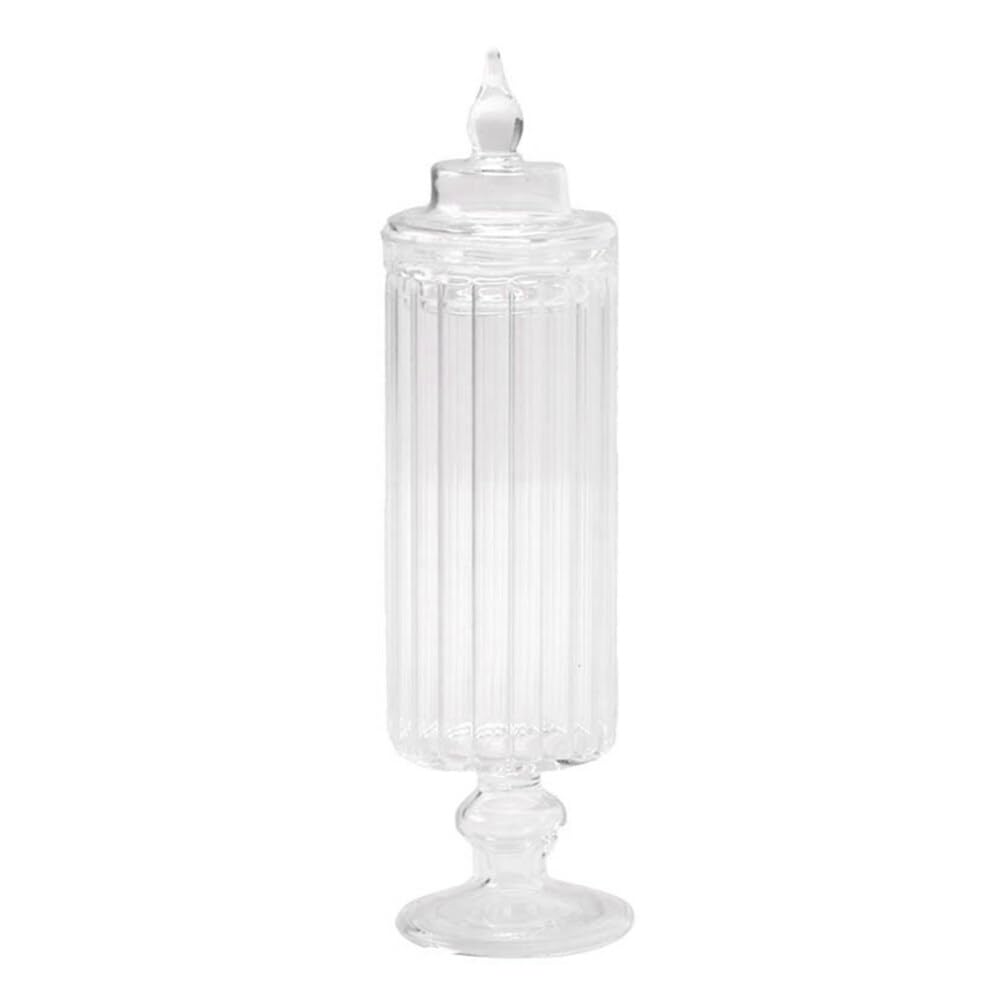 NIYANGLE Clear Glass Apothecary Jars for Party Table, Decorative Glass Jars for 1/12 Doll House, 7.7x2.1x2.1CM, Transparent