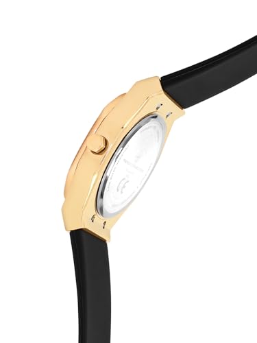 Image of French Connection 3 Hands White Rectangular Dial Silicon Strap | Casual | Premium | MOP Feature | Wrist Watch for Women - FCH002BL