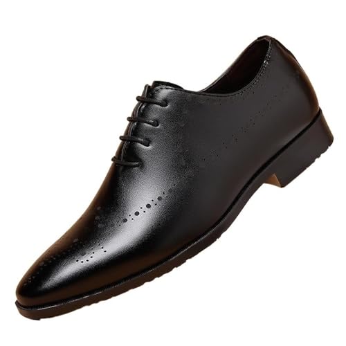 Stylish Leather Lace Up Oxford Shoes for Men Ideal for Office Business and Formal Events