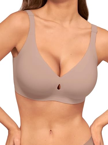 Image of LUCKMEEY Bras for Women No Underwire Wireless Bras - Seamless Push Up Full Coverage Bralettes Comfortable Everyday Bra