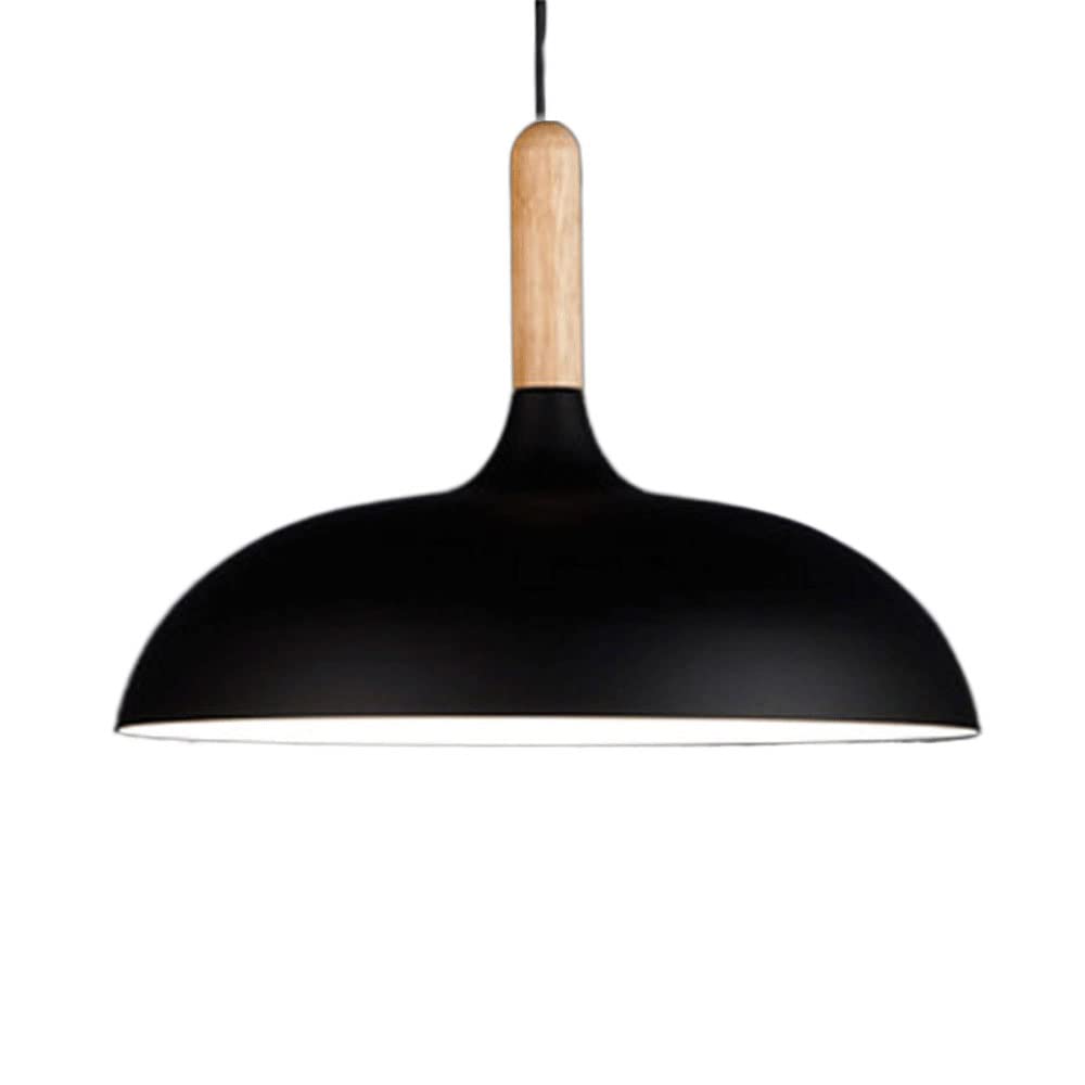 HXYSXHJUO Colorful Macaron Metal Pendant Light - Adjustable Chandelier for Home and Office(Noir,35cm)
