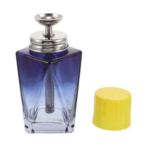 OSOLADY 美甲卸甲ガラスプッシュポンプボトル 漏れ防止密封設計 透明液体容器で残量確認簡単 ネイルリムーバー液体ディスペンサー 旅行 日