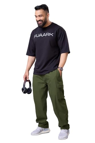 Image of FUAARK Men Comfort Loose /Oversize Fit Cargos Trousers Track Pants
