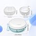 Denture Case, Portable Denture Bath Case, No-Leak Denture Bath Box with Strainer & Mirror (White)