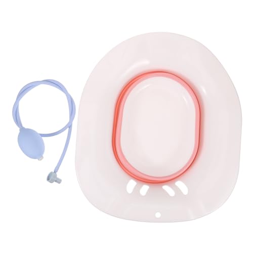 HAPINARY Folding Bidet Postpartum Care Basin Postpartum Toilet Sitz Bath Sitz Bath Sitz Bath Toilet Seat Sitz Basin Postoperative Sitz Bath Basin Bath Sitz Seat Plastic Pink