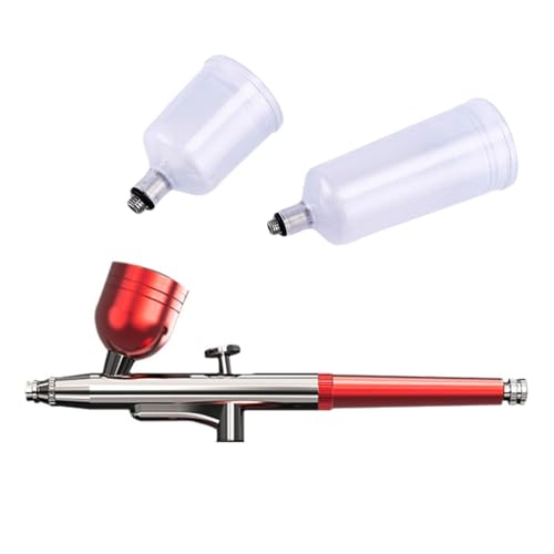 LEYILE Single Action Airbrush Compressor Kit Airbrush Spray Guns for Nail Airbrush Model ke r Fish Shoes Painting Tools, 30* 20* 3cm, Red