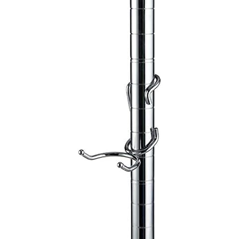 Sunway Tools Shelf Pole Hooks 5-Pack | Chrome Multi-Use C-Hook | Best Solution for Garage Shelving Storage Organization | Use with Metal or Wire Shelves and Racks | Heavy Duty, Easy Installation Cover