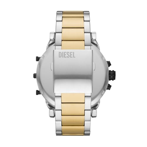 Diesel Mr. Daddy Watch for Men, Quartz Multifunctional Movement with Stainless Steel Strap