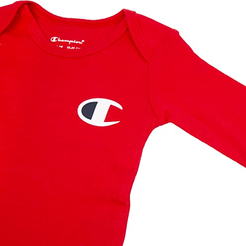 Champion baby girls Champion Unisex 3pk 5pk Short Sleeve Or Long Sleeve Infant Body Suit in Multiple Colors, Si and Toddler T Shirt Set, Blue, 0-6 US2