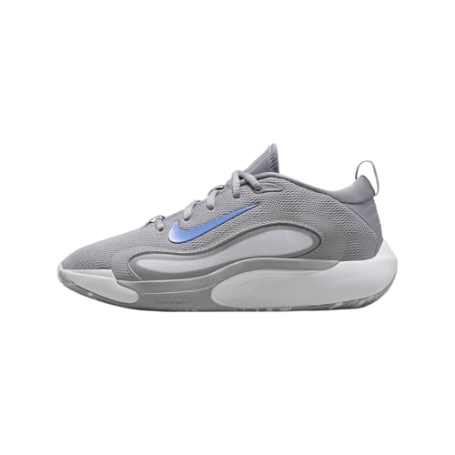 Nike IsoFly Big Kids' Basketball Shoes (FN4384-002, Cement Grey/Light Smoke Grey/Pure Platinum/Royal Pulse) Size 7