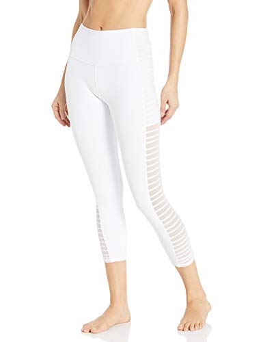 Alo Yoga Women's Capri Legging, White, Large