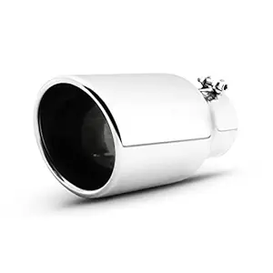 KEDAKEJI 3Inch Inlet Polished Exhaust Tip 3 x 4.5 x 9 Inches 304 Stainless Steel Exhaust Tip with Bolt On Design