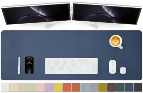 Large Desk Mat - 47.2"x 17" Non-Slip PU Desk Pad for Office and H...