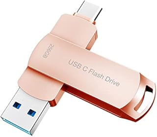 USB Flash Drive 256GB USB C Thumb Drive Memory Stick Android Phone Photo Stick External Storage Drive Compatible Android Phone Pad MacBook USB C and Computer Pink 256G