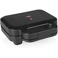 Princess 127007 Sandwichera con superficie de 22 x 11 cm apta para 2 sandwiches, almacenamiento vertical u horizontal, revestimiento antiadherente, 800 W