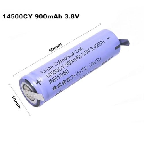 Image of 1-4PCS 14500CY 900mAh 3.8V Battery .Compatible with Braun Oral B Electric Toothbrush Series IO6 IO7 IO9 IO8 3758 3759 3753 3766 3768 3776(4PCS)