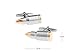 MRCUFF Bullet 2 Two Tone Shell Casing Army Police Pair Cufflinks in a Presentation Gift Box & Polishing Cloth