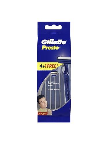 Image of Gillette Presto Manual Shaving Razor(Pack of 5)