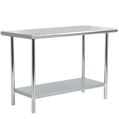 Table de cuisine double couche acier inoxydable pour éliminer le manque de place
