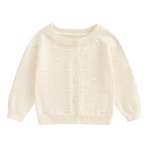 Infant Baby Girl Cardigan Sweater Long Sleeve Button Up Knit Sweatshirt Jacket Toddler Baby Girl Fall Outfits