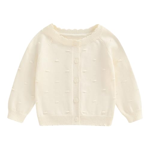 Toddler Baby Girl Thin Knit Sweater Coat Long Sleeve Button Up Ca...
