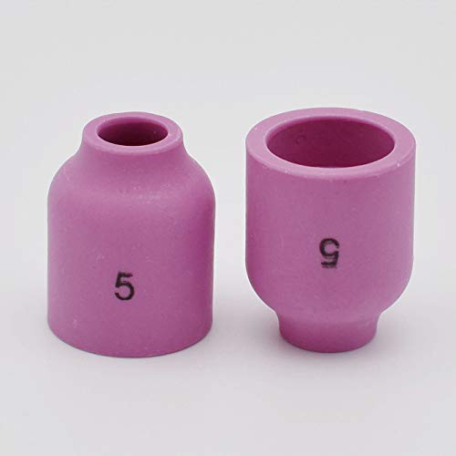 Image of 10PK TIG Gas Lens Alumina Nozzle 53N59 5# 5 /16 inch For SR WP- 9 /20 & 17 /18 /26 | 10PK TIG Gas Lens Alumina Nozzle Ceramic Cup 53N59 5# 5 /16 inch For SR WP- 9 /20 & SR WP-17 /18 /26 TIG Welding Torch