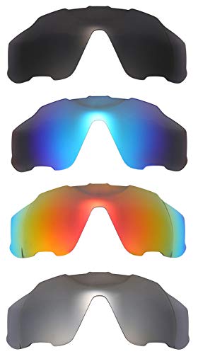 NicelyFit 4 Pairs Polarized Replacement Lenses for Oakley Jawbreaker Sunglasses Glass Frames