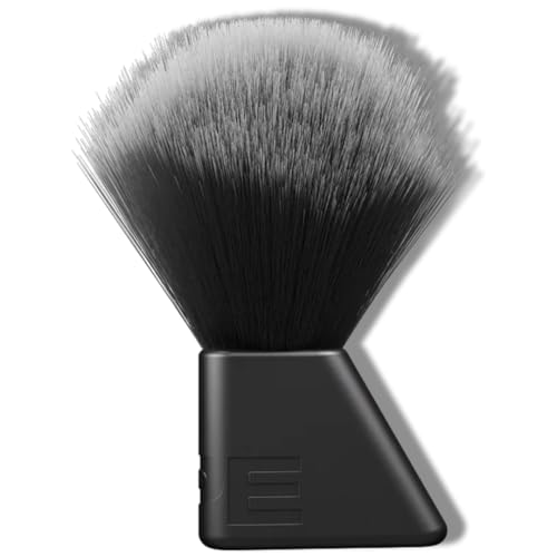 HYPE Vegan Shave Brush – Premium Synthetic Fibers, CNC Machined Aluminum Handle – Whips Up Luxurious Lather for a Smooth, Precise Shave - Black