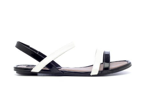 footzyfolds Black Juliana Slip-On Sandals - Women