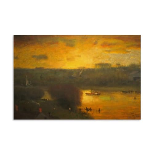 Impression Toile George Inness Coucher de Soleil Tableau Stunning pour un Intérieur Moderne