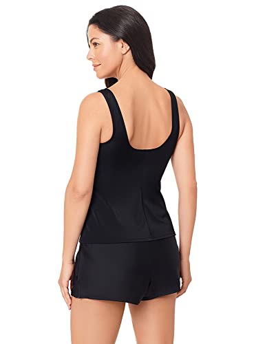 Reebok Women's Swimwear Sport Fashion Cosmic Wave Scoop Neck Tankini Bathing Suit Top3