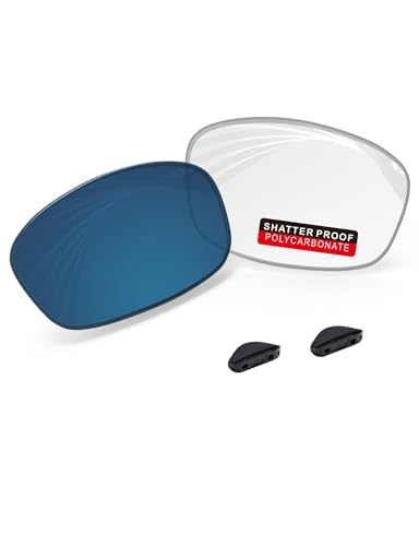 Image of PRO+ Polycarbonate Replacement Lenses & Nose Pads for Oakley Fives Squared(4+1) OO9238 Sunglasses