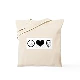 CafePress Peace, Love, Rahm Emanuel Tote Bag Reusable Natural Beige Canvas Shopping Bag