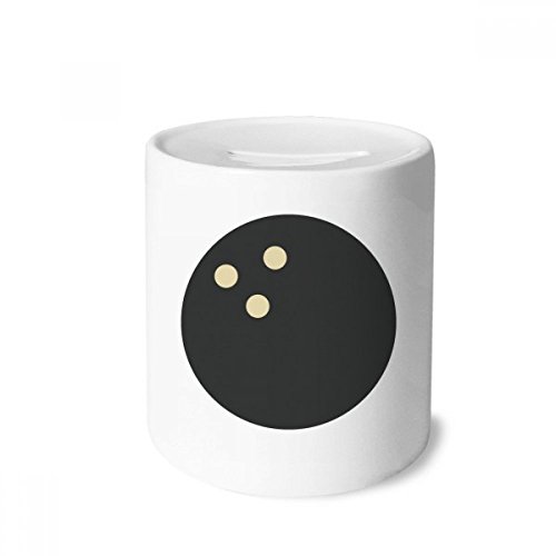 Tirelire en céramique banques d'épargne-monnaie enfants adultes motif bowling multicolore 3,1"