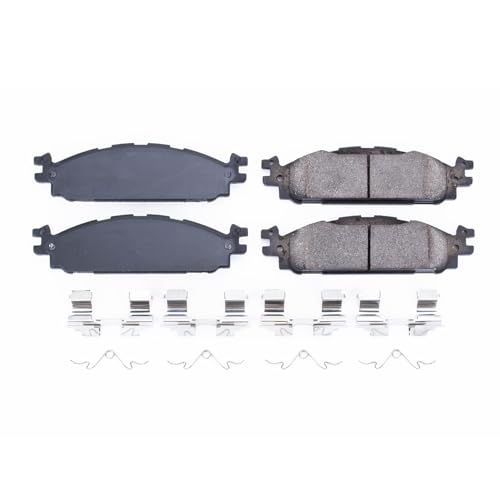 Image of PowerStop Front Brake Pads for Ford Explorer 2011-19 |Flex 2012-19 |Taurus 2011-19 |Lincoln MKS 2011-12 |MKT 2011-19 - Z17 Ceramic Brake Pads with Installation Hardware, 17-1508