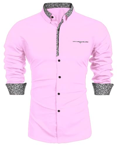 Image of Mens Shirt | Black Cotton Blend Casual | Regular Fit | Full Sleeve | Printed Spread Collar | Solid Plain Style | Summer Office Wear | Stylish Shirt for Men