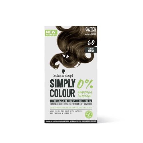 - Simply Colour Permanent Hair Colour Gentle On Scalp, Upto 100% Grey Coverage, Dermatologist Tested Long-Lasting Nourishing Formula With Argan Oil, PPD & PTD Free 6.00 Light Brown 142.5ml