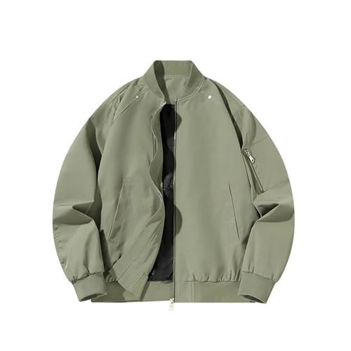 Munweiyu Chaqueta bomber para hombre, ligera, de entretiempo, chaqueta de aviador, primavera y verano, con bolsillos con cremallera, chaqueta de piloto, chaqueta universitaria, chaqueta de primavera