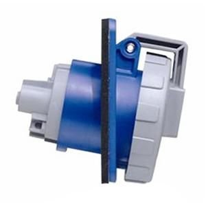 Leviton 430R9W 30 Amp, 250 Volt 3-Phase, 3P, 4W, Outlet North American Pin & Sleeve Receptacle, Industrial Grade, IP67, Watertight - BLUE