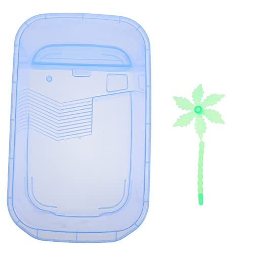 Parliky 1 Caja De Juego Tanque de Rana Caso de cría de terrario Reptiles terrarios para Reptiles Tanque de hábitat de Reptiles Jaula Transparente para Reptiles el plastico