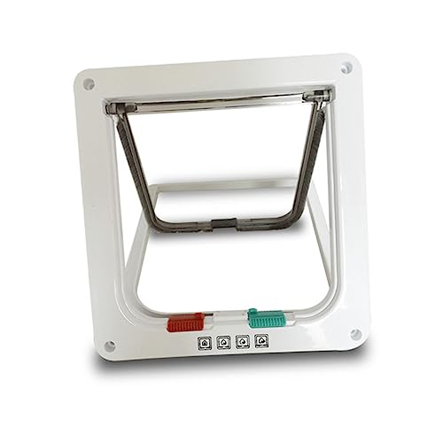 Yardwe Pet Door Kit for Cats Dogs 4-Way Lock Magnetic Dog Cat Flap Weatherproof Seal Quiet Closure