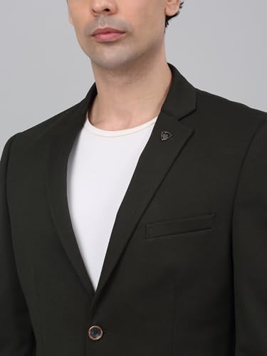 Image of Cantabil Self Design Full Sleeves Notch Lapel Casual Blazer for Men | Casual Blazer for Men | Men Blazer for Casual (P MBZC00069)