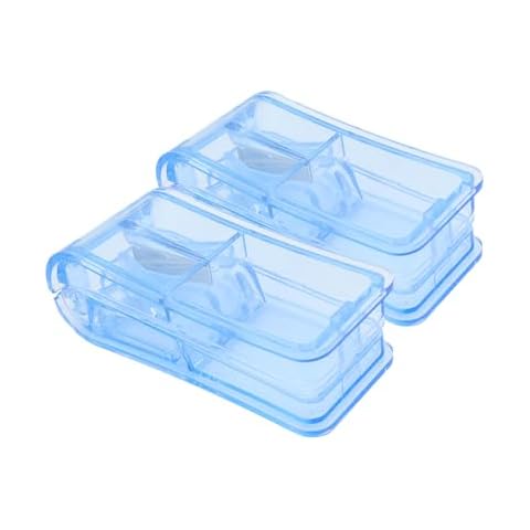ShysTech Pill Cutter, Splitter, Organizer for Pills/Supplement/Medication 2 Pack (Blue) Cover