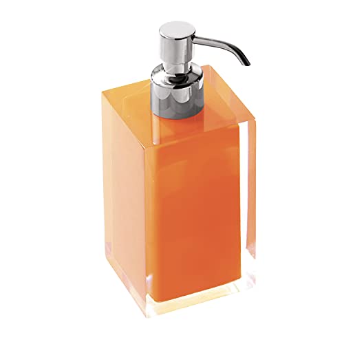 Gedy Auckland - Dispensador de jabón de baño de Resina Transparente, 16,2 x 7 x 7 cm, Capacidad de 210 ml, dispensador de jabón de baño de Resina Transparente, diseño R Gedy Auckland - Dispensador de jabón de baño de Resina Transparente, 16,2 x 7 x 7 cm, Capacidad de 210 ml, dispensador de jabón de baño de Resina Transparente, diseño R