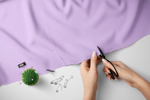 100% Cotton Fabric 60 Inch 150cm Wide 150GSM Material for Sewing, Dressmaking, Quilting, Curtain Linings, Pillowcases & Totes Fabric by The Half Metre by Discount Fabrics LTD(Lilac, 1m)
